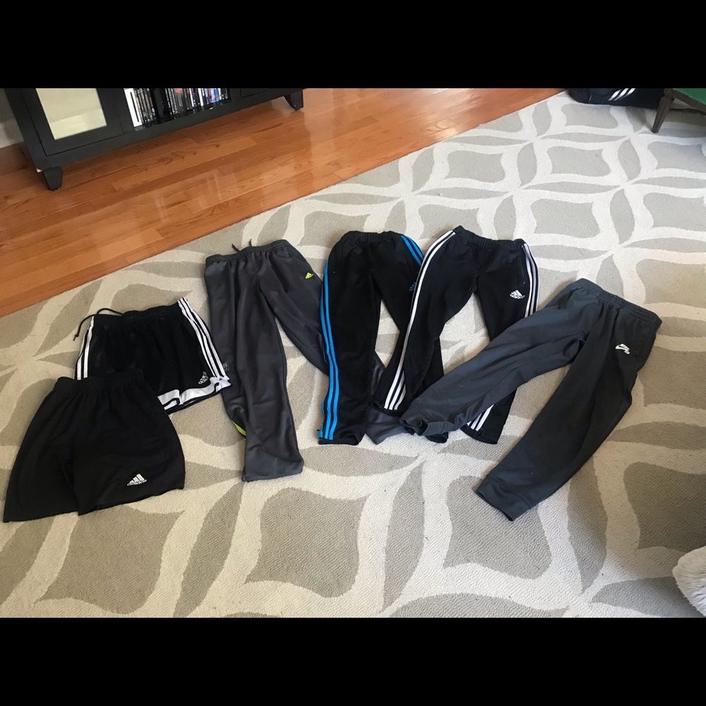 Boys Adidas and Nike shorts and pants